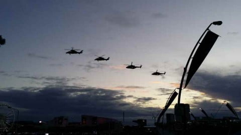 Helicopters over Brisbane