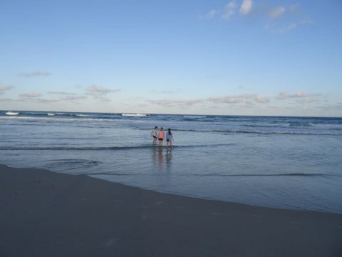 Beach paddling